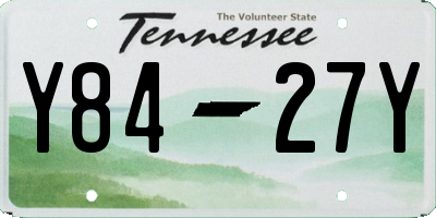 TN license plate Y8427Y