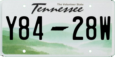 TN license plate Y8428W