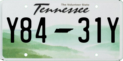 TN license plate Y8431Y