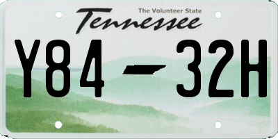 TN license plate Y8432H