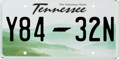 TN license plate Y8432N