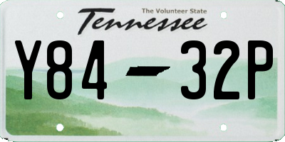 TN license plate Y8432P