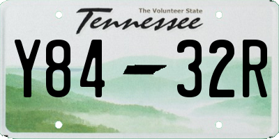 TN license plate Y8432R