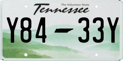 TN license plate Y8433Y