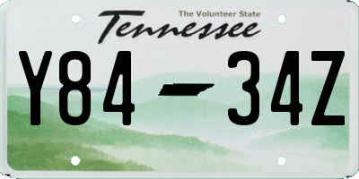 TN license plate Y8434Z