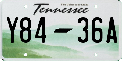TN license plate Y8436A