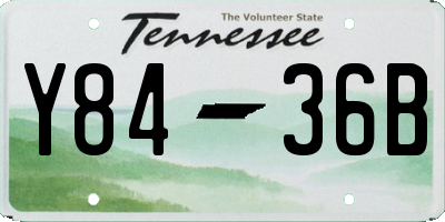 TN license plate Y8436B