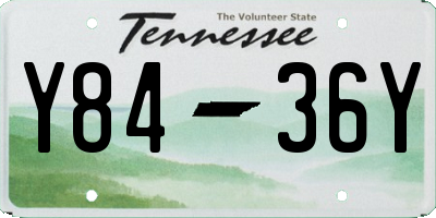 TN license plate Y8436Y