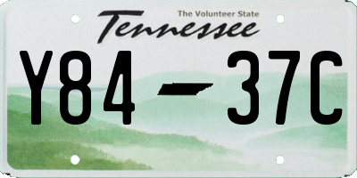 TN license plate Y8437C