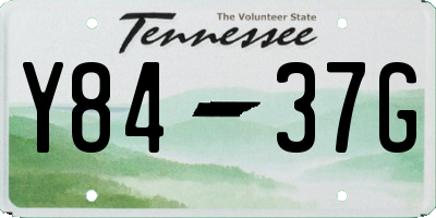 TN license plate Y8437G