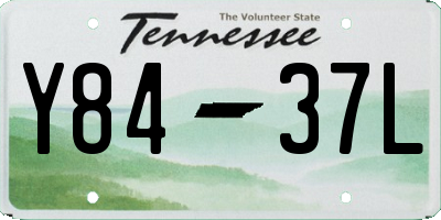 TN license plate Y8437L