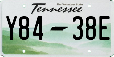 TN license plate Y8438E