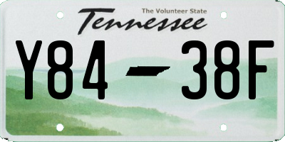 TN license plate Y8438F
