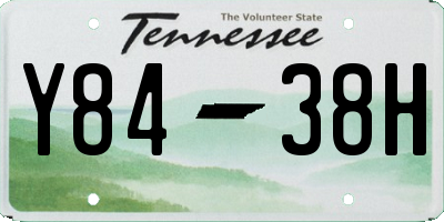 TN license plate Y8438H