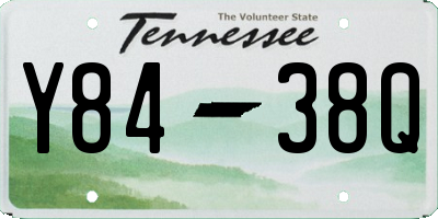 TN license plate Y8438Q