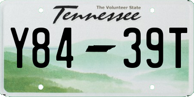 TN license plate Y8439T