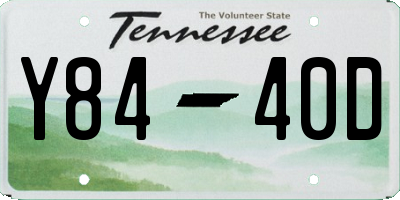 TN license plate Y8440D
