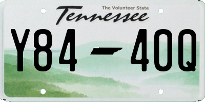 TN license plate Y8440Q