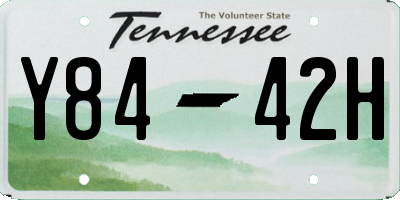 TN license plate Y8442H