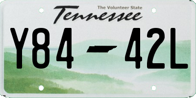 TN license plate Y8442L