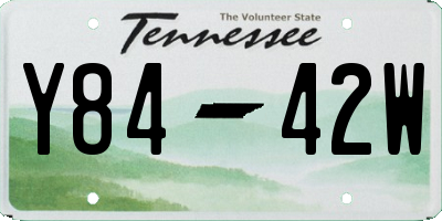 TN license plate Y8442W