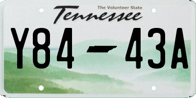 TN license plate Y8443A