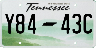 TN license plate Y8443C