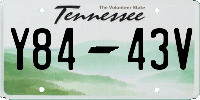 TN license plate Y8443V