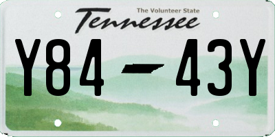 TN license plate Y8443Y