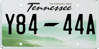 TN license plate Y8444A