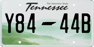 TN license plate Y8444B