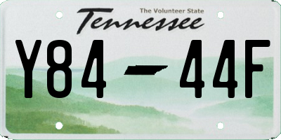 TN license plate Y8444F