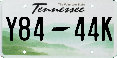 TN license plate Y8444K