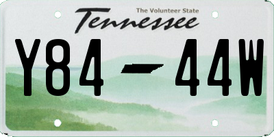 TN license plate Y8444W