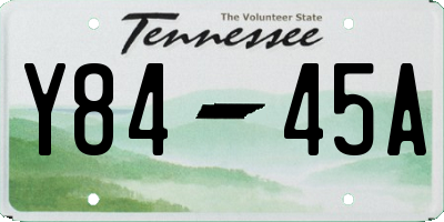 TN license plate Y8445A