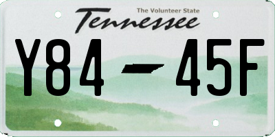 TN license plate Y8445F