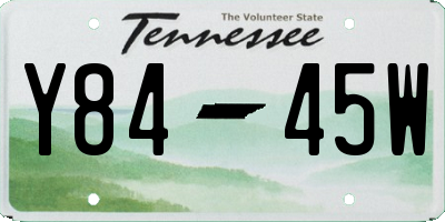 TN license plate Y8445W