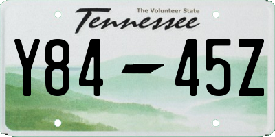 TN license plate Y8445Z