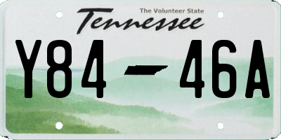 TN license plate Y8446A