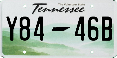 TN license plate Y8446B
