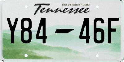 TN license plate Y8446F