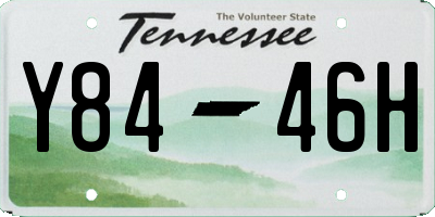 TN license plate Y8446H