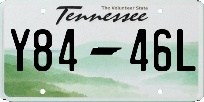 TN license plate Y8446L