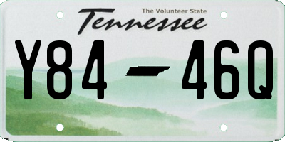 TN license plate Y8446Q