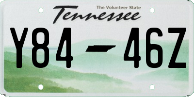 TN license plate Y8446Z