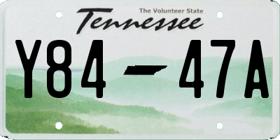 TN license plate Y8447A