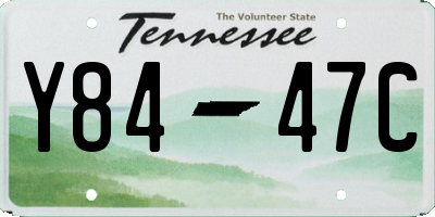 TN license plate Y8447C