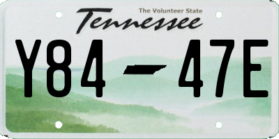 TN license plate Y8447E