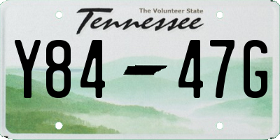 TN license plate Y8447G