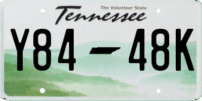 TN license plate Y8448K
